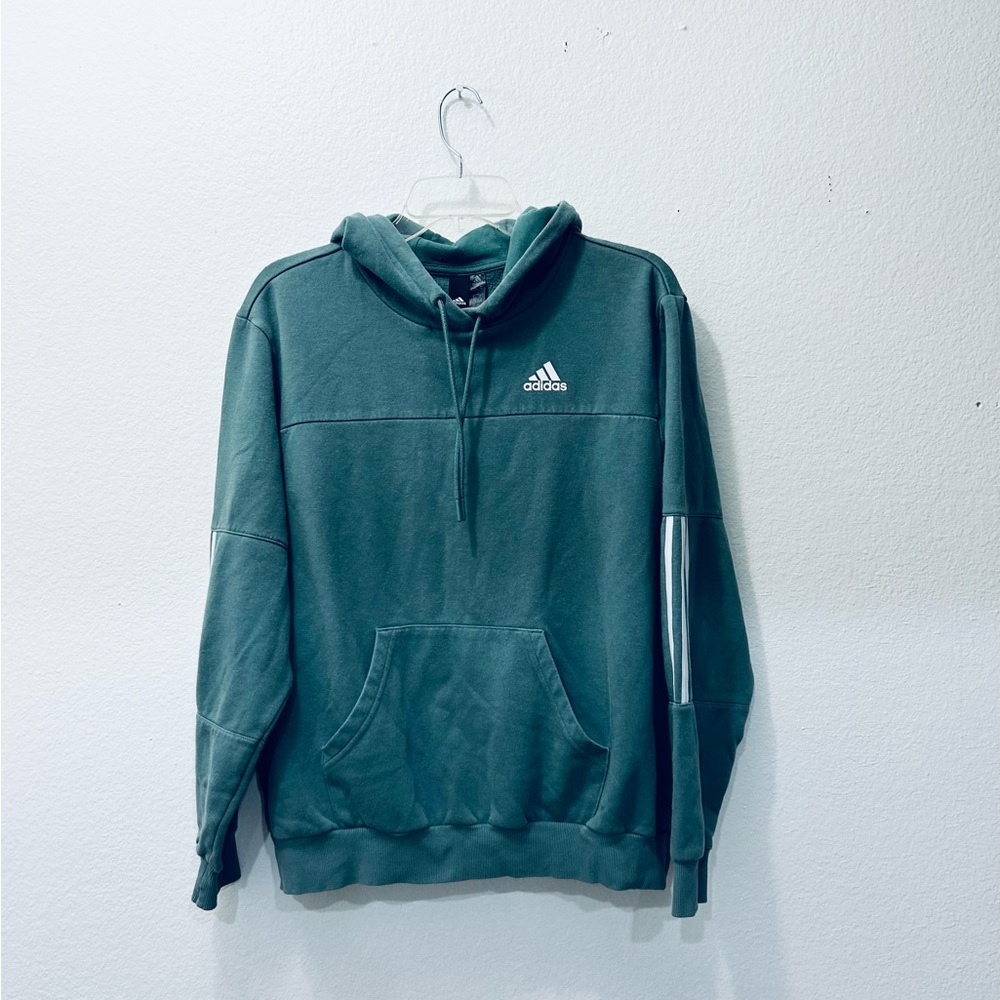 Adidas Woman's Green Front Pocket Hoodie Sweatshirt